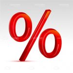 Red Percentage Symbol